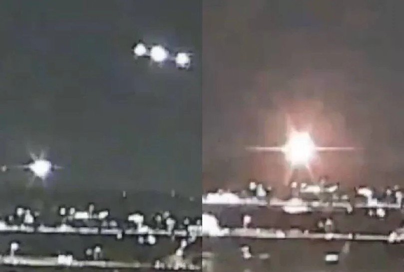 Ilustração da colisão aérea entre um helicóptero Black Hawk e um avião comercial sobre o rio Potomac, próximo ao Aeroporto Nacional Ronald Reagan.